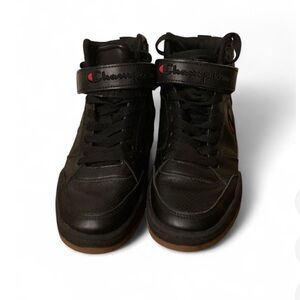 Champion Black and Red Men's High-Top Sneakers